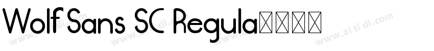 Wolf Sans SC Regula字体转换